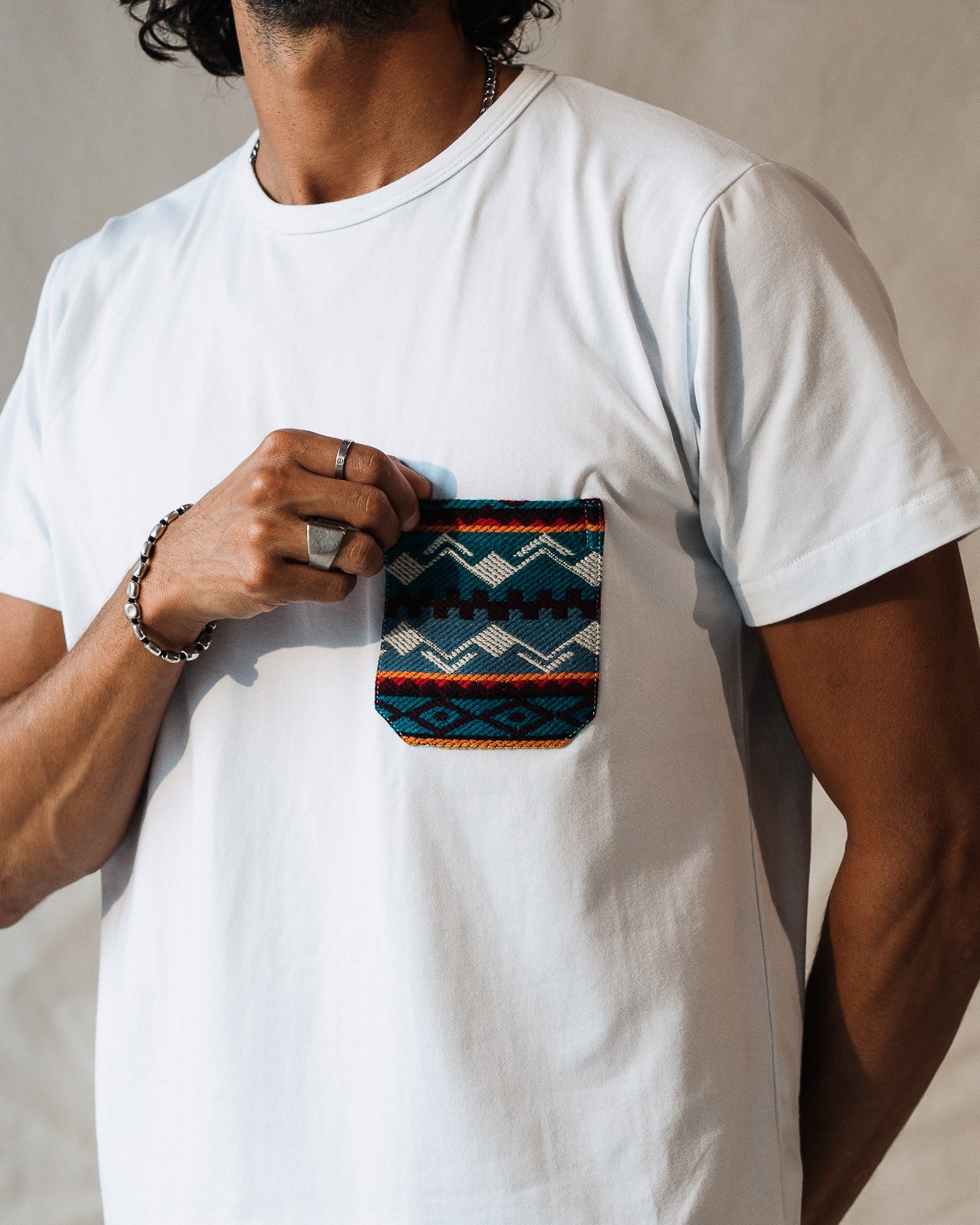 Otavalo Pocket Tee In Glacier
