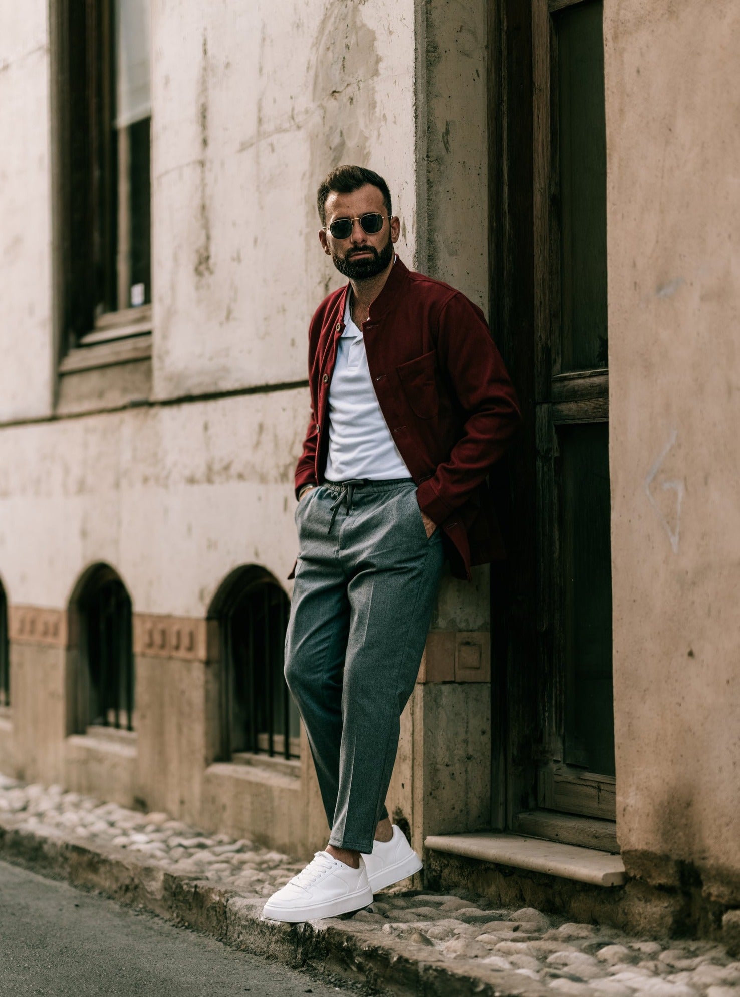 Tambo Wool Jacket in Bordeaux