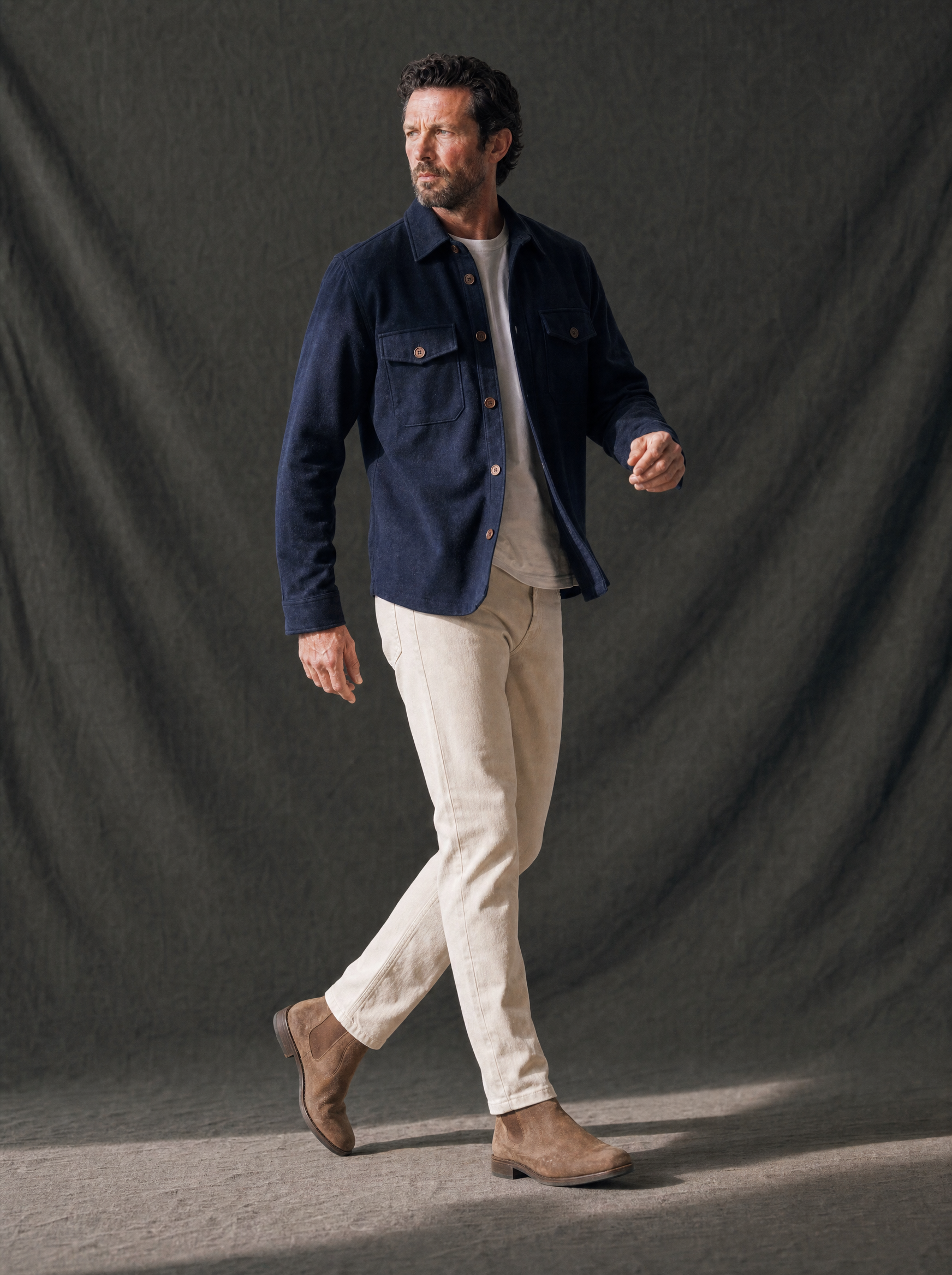 Fogata Wool Jacket in Midnight Blue