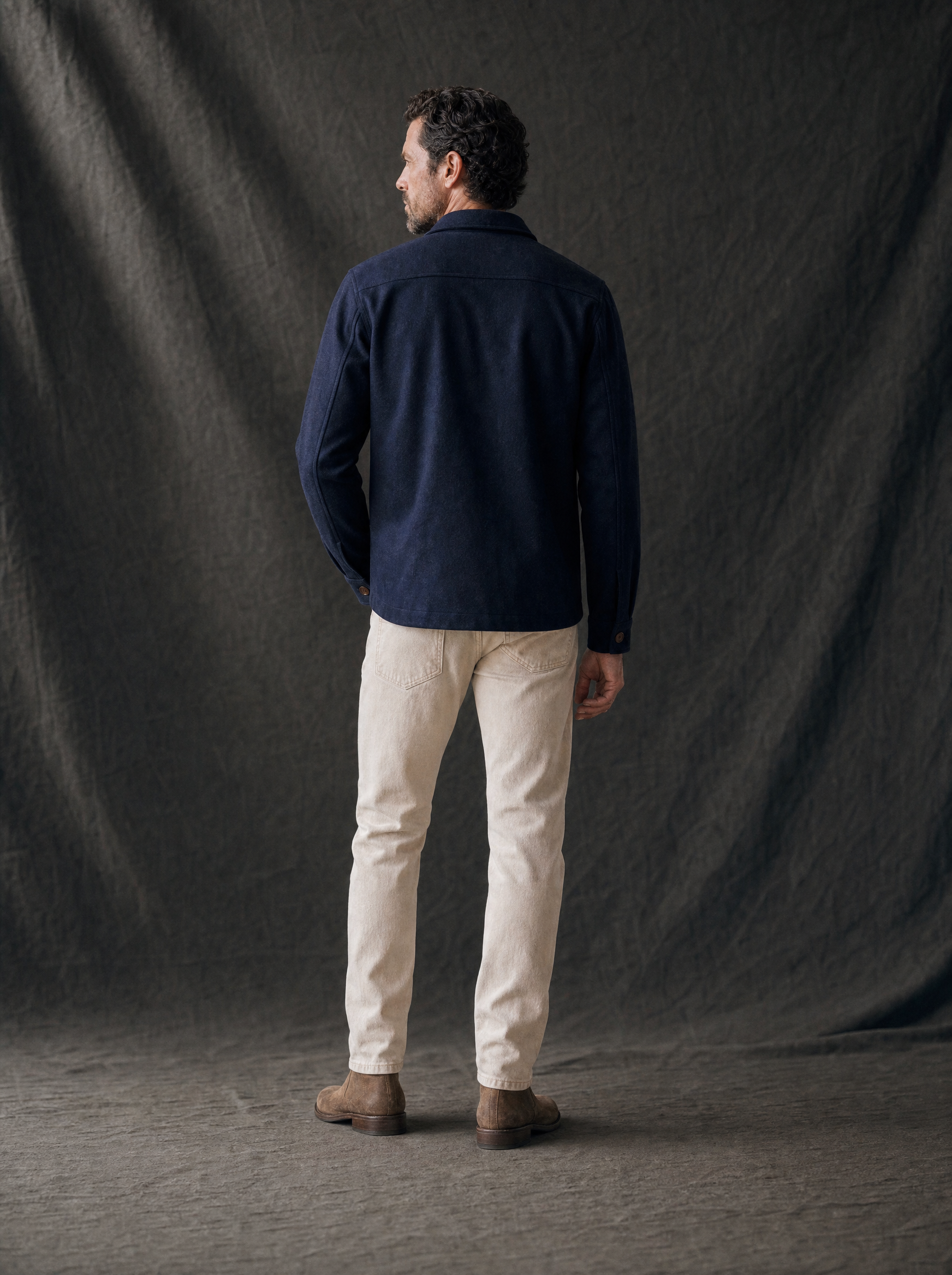 Fogata Wool Jacket in Midnight Blue