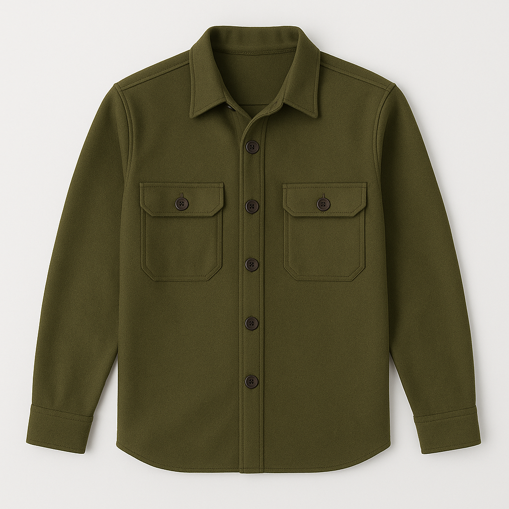 Fogata Wool Jacket in Olive Green