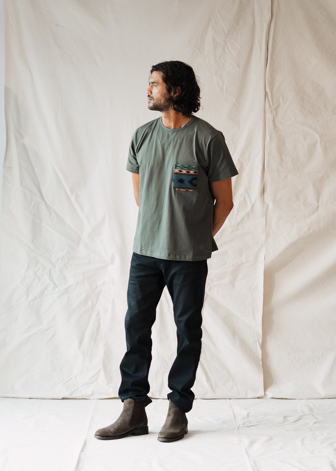 Otavalo Pocket Tee In Pine