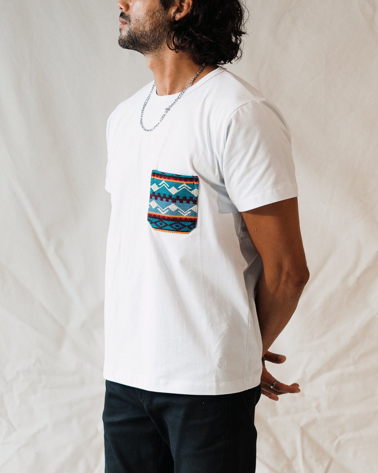 Otavalo Pocket Tee In Glacier