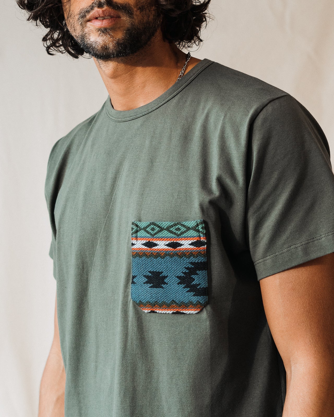 Otavalo Pocket Tee In Pine