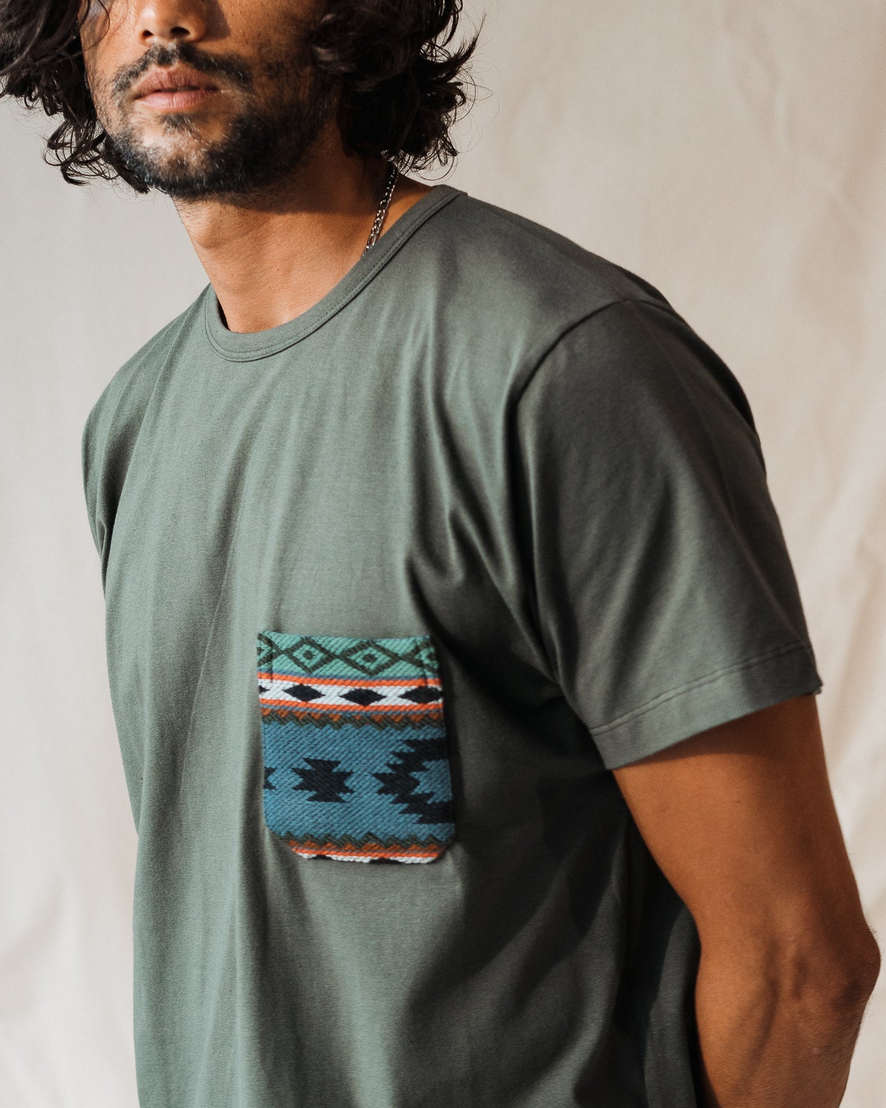 Otavalo Pocket Tee In Pine