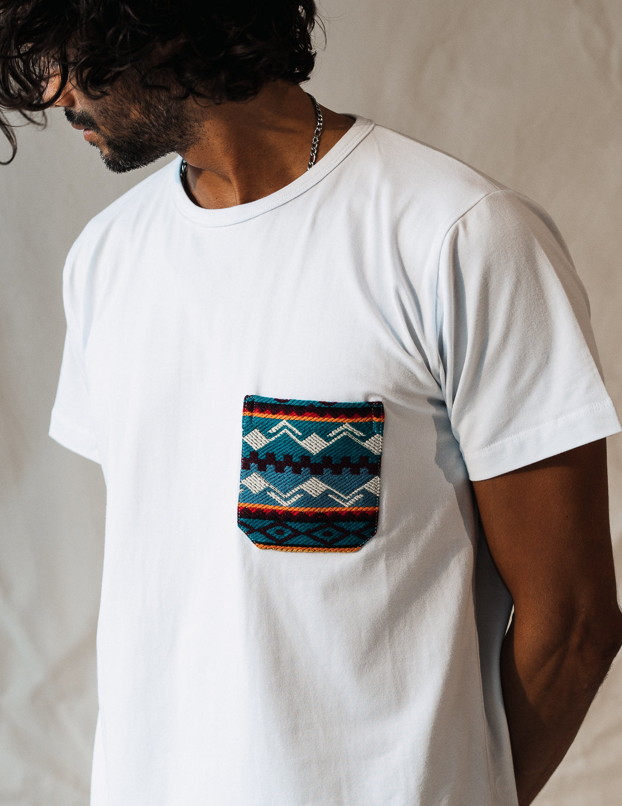 Otavalo Pocket Tee In Glacier