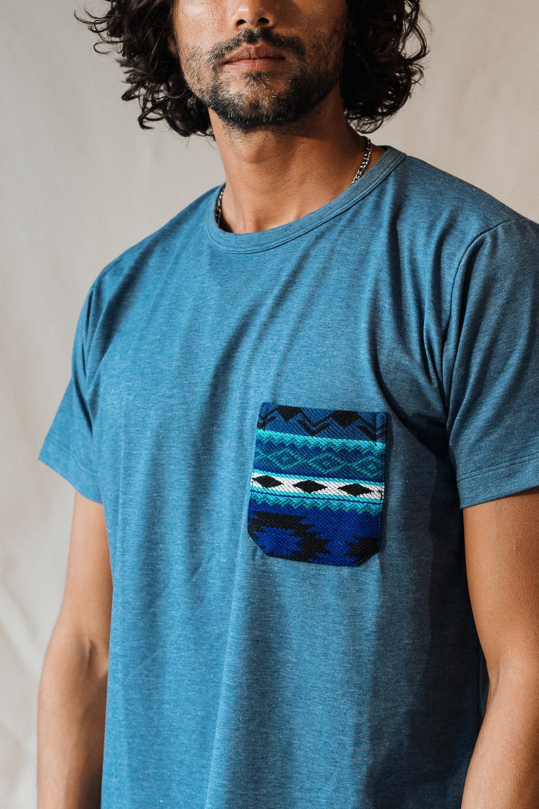 Otavalo Pocket Tee In Cielo