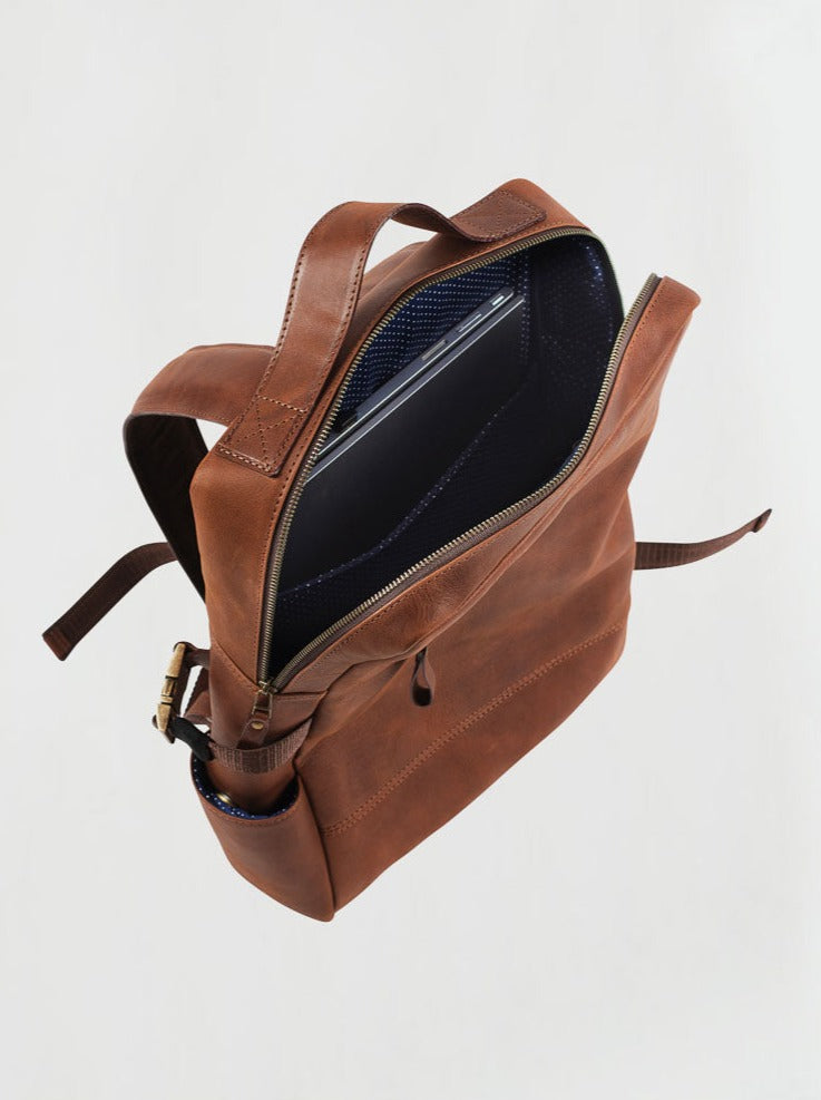 Apu Leather Backpack in Whiskey